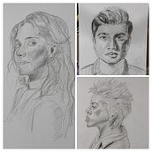 Sketchbook portraits . Artistic Drawing, Drawing, Portrait Drawing, Sketchbook, and Sketching project by vicky_hindle74 - 05.27.2026