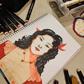 Borboleta  Ein Projekt aus dem Bereich Farbenlehre, Comic, Traditionelle Illustration und Malerei von Irys Adjna - 31.05.2026