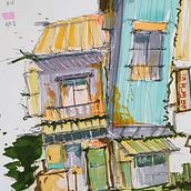 Casa verde  Ein Projekt aus dem Bereich Architektonische Illustration, Illustration mit Tinte, Sketchbook und Skizzenentwurf von Irys Adjna - 31.05.2026
