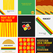 A burger joint identity for IG posts. Br, ing e Identidade, Design, Design gráfico, Desenho tipográfico, Tipografia, e Design de logotipo projeto de jonathangardn - 02.06.2026