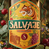 Salvaje - Diseño de etiqueta. Digital Lettering, H, Lettering, Traditional illustration, Lettering, Packaging, Digital Illustration, and Product Design project by Isabella Ripoll - 06.05.2026