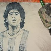 tattoo en piel maradona . Desain Tato proyek oleh MAURO QUIROGA - 06.05.2026