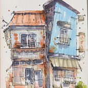 Down but not out!. Un progetto di Illustrazione architettonica, Disegno, Illustrazione con inchiostro, Sketchbook e Bozzetti di sam_rgbv - 08.06.2026