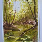 Luz entre Arboles Ein Projekt aus dem Bereich Bildende Künste, Malerei und Aquarellmalerei von Nicole Schaper - 09.06.2026