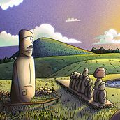 Ilustración digital Isla de Pascua . % juanesarredondo tarafından hazırlanan Çizim, Dijital İllüstrasyon, Ve Dijital Çizim projesi - 06.10.2026
