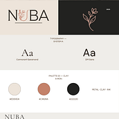 Nuba- natural cometic brand- branding guide. Br, ing, Identit, Graphic Design, Artificial Intelligence, AI Design, AI Content Creation, LLMs, Intelligent Assistants, Management, and Productivit project by evgenia_petkova - 06.14.2026