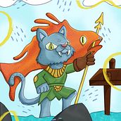 A nice fishing day for Mr. Kepito. Design de personagens, Desenho e Ilustração digital projeto de marie_ln - 27.06.2026