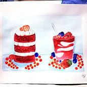 Illustrazioni dolci in acquerello. Artes plásticas, Ilustração tradicional, Pintura, e Pintura em aquarela projeto de Silvia Scherma - 01.07.2026