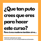 Un puto proyecto final...  . Publicitate, Copywriting, Storytelling și Comunicare de Enoc Sanchez - 07.04.2026