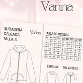 patronaje de sudadera. Pattern Design, Design de moda, e Modelagem e confecção projeto de Giovanna Reveco - 09.07.2026