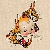 La inocencia y la Fuerza. Drawing, Digital Illustration, and Tattoo Design project by Sabrina Villasmil - 07.10.2026