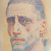 Rysowanie ekspresyjnych portretów kredkami . Desen, Desen de portret, Caiet de schițe și Desen în creion colorat de bushovnikov - 07.11.2026