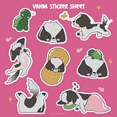 Vanda Sticker Sheet. Traditional illustration, Character Design, Graphic Design, Children's Illustration, and Stationery Design project by Marcela P - 07.11.2026