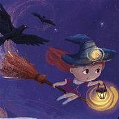 Little Witch (a course by Lucy Fleming). Digital Illustration, Children's Illustration, Digital Painting, and Picturebook project by Kateryna Kharkivska - 07.13.2026