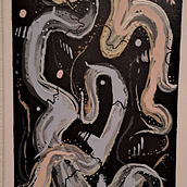 Pintura abstracta: cruce de caminos. Artes plásticas, Pintura, e Pintura Acrílica projeto de ilene ghiena - 15.07.2026