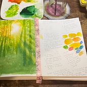 Bosque imaginario a contraluz. Traditional illustration, Fine Arts, and Drawing project by Lily Portius Yáñez - 07.21.2026