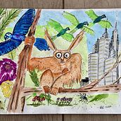 Designing a Hybrid Creature with Gouache. Een project van Traditionele illustratie, Ontwerp van personages, Beeldende kunst, Schilderij, Kinderillustratie, Schilderen met gouache y Prentenboeken van Christian Gutknecht-Stöhr - 01.08.2026