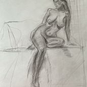 Figure drawing with charcoal . Seni Rupa, Menggambar, Gambar Realistis, Dan Gambar Gambar proyek oleh Victoria Hindle - 08.02.2026