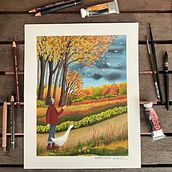 Geschichte einer Freundschaft/ Illustration mit Gouache. Ilustração tradicional, e Desenho projeto de Anke Weber - 04.08.2026