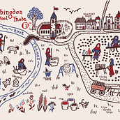 Abingdon Wool Trade C13th. Ilustração tradicional, Ilustração digital, Desenho digital, e Gravura projeto de Lisa Wyatt - 05.08.2026