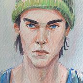 portrait aquarelle, étude. Projekt z dziedziny  Sztuki piękne,  Malarstwo, Malowanie akwarelą i Portrety użytkownika boyer_nath - 07.08.2026