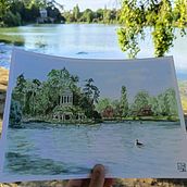 Peinture plein air aquarelle. Projekt z dziedziny  Sztuki piękne, Sketching, Rysunek ołówkiem,  Rysunek, Malowanie akwarelą i Sketchbook użytkownika boyer_nath - 07.08.2026