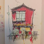 Expressive architectural sketching #1. Projekt z dziedziny Sketching,  Rysunek,  Rysunek architektoniczny, Sketchbook i  Rysunek atramentem użytkownika erakesami - 11.08.2026
