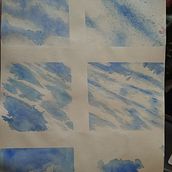 Watercolour cloud practice. Artes plásticas, Pintura, Pintura em aquarela, e Sketchbook projeto de Harmony Lowe - 12.08.2026