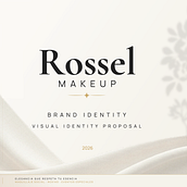 Identidad visual — Rossel Makeup. Un progetto di Design, Branding, Brand identity, Gestione progetti di design, Design editoriale, Graphic design, Tipografia, Design di loghi, Design digitale, Design tipografico e Teoria del colore di Sebastían Rodríguez - 14.08.2026