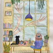 Mi mundo interior . Projekt z dziedziny Tradycyjna ilustracja, Sketching, Kreatywność,  Rysunek, Malowanie akwarelą, Sketchbook i Malowanie gwaszami użytkownika Marie Morales - 14.08.2026