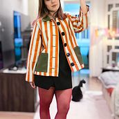Minha jaqueta listrada Ein Projekt aus dem Bereich Modedesign, Nähen und DIY von Julia Sartorelli - 24.08.2026