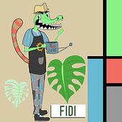 Fidi, el cocodrilo jardinero. Un proyecto de Bellas Artes, Dibujo e Ilustración digital de Cristian Gómez - 26.08.2026