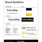 Econzulting — Visual Identity Design. Un progetto di Design, Branding, Brand identity, Graphic design e Design di loghi di bahareh_t_design - 26.08.2026