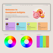 Teoría del Color Aplicada a Productos Digitales ("Cheerful Candyland"). Een project van Ontwerp, UX / UI, Grafisch ontwerp, Webdesign, Mobiel ontwerp, Digitaal ontwerp y Kleurentheorie van Stefano Marsetti - 06.09.2026