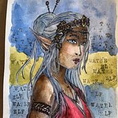 Water elf . Ilustrasi tradisional, Desain Karakter, Ilustrasi Digital, Seni Konsep, Gambar Digital, Dan Lukisan Digital proyek oleh embodiedsacredfemininewisdom - 09.07.2026