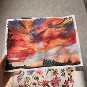 Sky / Clouds. Un progetto di Belle arti, Pittura, Pittura ad acquerello e Sketchbook di Mucella Beyza Isin - 08.09.2026