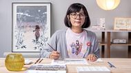 Ilustración en acuarela con influencia japonesa. Un curso de Ilustración de Flor Kaneshiro