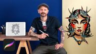 Design Old-School Tattoos in Procreate. Illustration course by Fernando Aponte