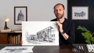 Urban Architectural Sketching with Ink. Architecture, Spaces & Illustration course by Dan Hogman