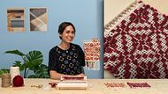 Weaving Pattern Designs on a Frame Loom. Craft course by Rachel Snack