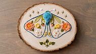 Spezialisierung auf Stickerei auf Naturmaterialien. Ein Kurs der Kategorie Handarbeit von Domestika