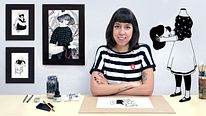 Introdução à ilustração com tinta nanquim. Curso de Ilustração por Hilda Palafox