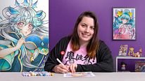 Técnicas para colorir desenho mangá com marcadores. Curso de Ilustração por Taniidraw