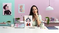 Dibujo fan art con acuarela y lápices de colores. Un curso de Ilustración de Ana Ilustra
