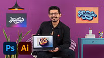 photoshop ve Illustrator ile 3D Yazı Yazma . % Jonathan Ortiz tarafından hazırlanan Kaligrafi, Ve Tipografi kursu