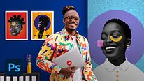 Design di ritratti pieni di colore con Photoshop. Un corso di Fotografia, Video e Illustrazione di Temi Coker