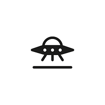 Ícono de OVNI minimalista