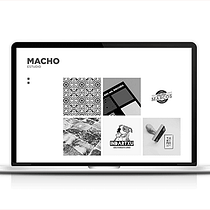 Portafolio minimalista en pantalla