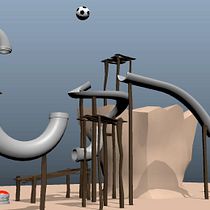 Parque de toboganes tubular 3D