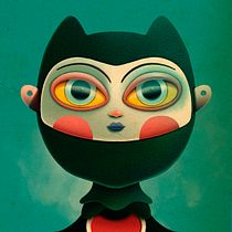 Retrato de muñeca surrealista en Procreate